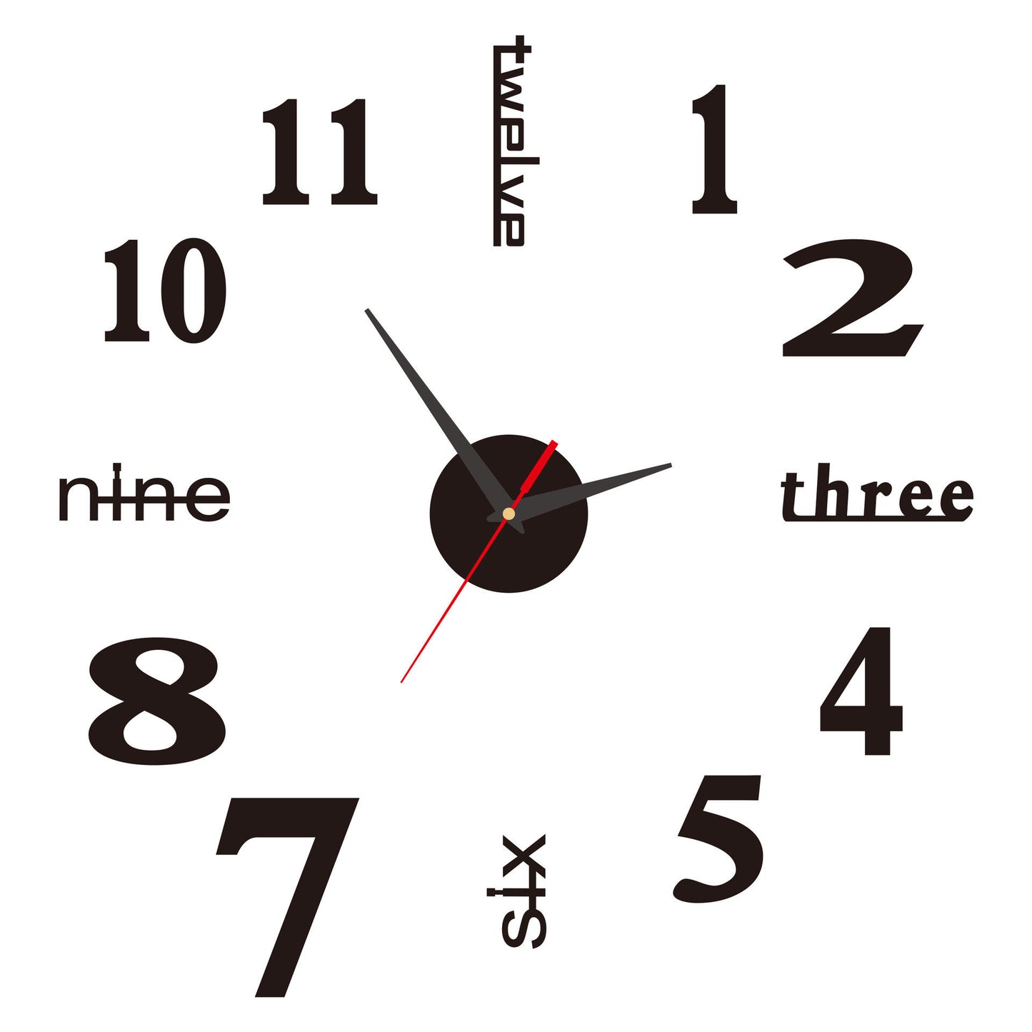 Orologio da muro con numeri grandi